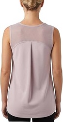 Camiseta Deportiva Mujer Espalda Malla Top Deportivo Transpirable de Secado Rápido Camiseta Sin Mangas de Fitness Alta Elasticidad Ligero Yoga Tops Cuello Redondo Shirt para Running Gimnasio