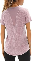 Camiseta Deporte Mujer Manga Corta Holgada y Transpirable