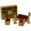 Muebles de casa de muñecas "sala de estar, de 11 piezas