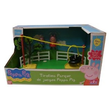 Parque de juegos con tirolina Peppa Pig