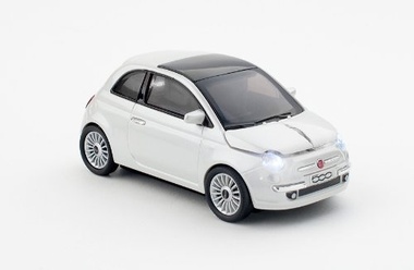 Ratón inalámbrico con forma de Fiat 500 blanco