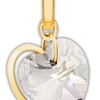 Charm dorado con doble corazón de cristal AB