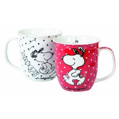 Pack de 2 tazas de porcelana (350 ml) de Snoopy