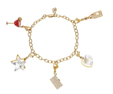 Pulsera para charms chapada en oro