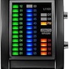 Fashion Unico Binario Relojes de Pulsera Unisex 50M Impermeable Fecha Multicolor LED Luz Outdoor Deportivo Digitales Electrónica Rectangular Acero Inoxidable Reloj, Negro