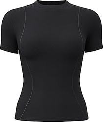 Camiseta Deportiva de Manga Corta para Mujer, Camisetas de Yoga para Correr, Camiseta Elástica Corta
