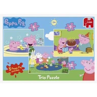 Set de 3 puzzles de Peppa Pig