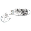 Pen drive 4GB motivo floral b/n