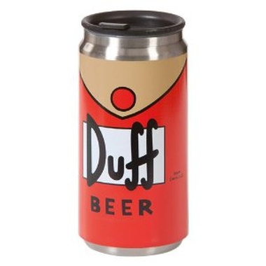 Taza/termo con forma de lata de cerveza Duff 280 ml
