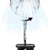 Ventilador nebulizador con tanque de agua de 42 L, ventilador portátil para exteriores para patio y piscina, 3 ajustes de velocidad, ruedas de 360° para una fácil movilidad, ideal para refrigeración