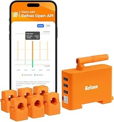 Refoss EM06P Medidor de Energía Wi-Fi con 6 Canales 120A, Contador Trifásico Inteligente con API abierta, MQTT, interfaz web HTTP, para central de balcón, bomba de calor, estación de carga EV