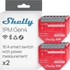 Shelly 1PM Gen4 – Módulo interruptor inalámbrico Matter, Zigbee y Wi-Fi, 1 canal 16A, Con medición de consumo de energía, Relé de luz, Control por app y voz Alexa, Google, Apple HomeKit - 2 Piezas
