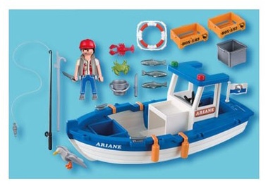Juguete: Playmobil vacaciones barco de pesca