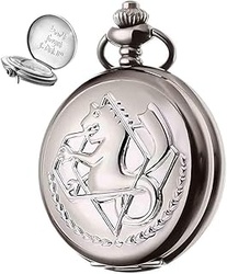 Cadena reloj del alquimista color plata - Diámetro 5 cm cadena 35 cm