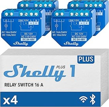 Shelly Plus 1 - Conmutador WLAN, paquete de 4 unidades