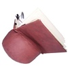 Almohadón de lectura granate para libro (semipiel)