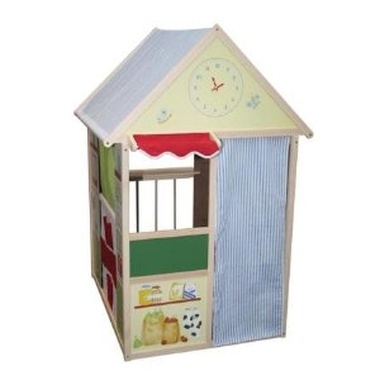 Tienda de campaña de madera y tela