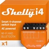 Shelly i4 Gen3 – Controlador Wi-Fi y Bluetooth de 4 Canales, Contacto Seco, Activación por App/Voz, Alexa Integración, Sin HUB, 8 MB, Hasta 16 Clics