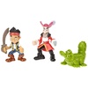 Jake y los piratas de Nunca Jamás - Figuras de Jake, Capitán Garfio y Cocodrilo Tic Tac