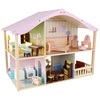 Casa de muñecas de lujo en colores pastel con base giratoria