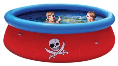 Piscina hinchable con aventura pirata en 3D