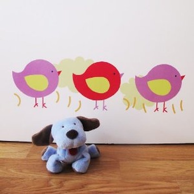 Vinilo decorativo infantil "Pajaritos"