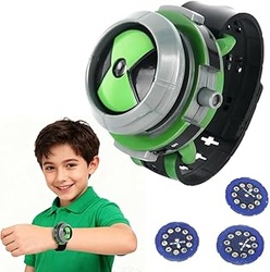 Nzkeuf Reloj Proyector para Niños, Reloj Proyector de Pulsera con 10 Imágenes, Fanáticos del Anime, para Regalos de Cumpleaños, Juegos de rol Infantiles