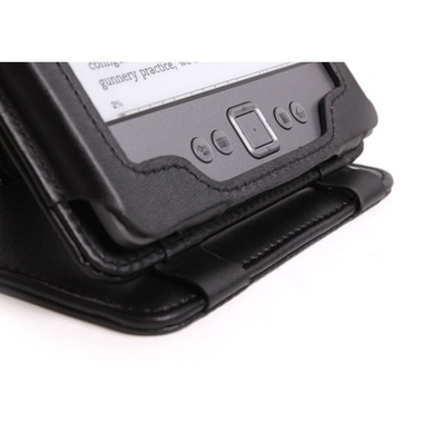 Funda Y Cubierta Negra De Piel Auténtica con soporte para Kindle