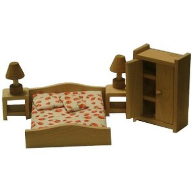Muebles de dormitorio para casa de muñecas