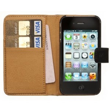 Funda de cuero / cartera para iPhone 4 y 4S varios colores