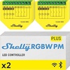 Shelly Plus RGBW PM- Módulo Controlador RGBW Para Tiras LED Wi-Fi Y Bluetooth, 12-24 VDC, Medidor De Consumo Eléctrico Integrado, No Necesita Hub, Aplicación iOS, Android (2 Piezas)