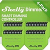 Shelly Dimmer Gen3 – Dimmer Inteligente WiFi Empotrable, LED & Halógenos hasta 200 W, Sin Cable Neutro, Domótica, Programación Inteligente, Home Assistant, Alexa & Google Home, Sin Hub (4 Unidades)