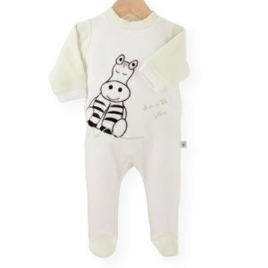 Pijama bebé Kinousses con dibujo de cebra