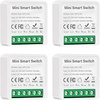 4Pcs Interruptor Inteligente Wifi, Interruptor Wifi Smart Life Compatible con Alexa y Google Home, Función de Temporizador Interruptores Inteligentes