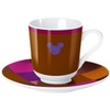 Taza y plato de café (100 ml)  Mickey marrón