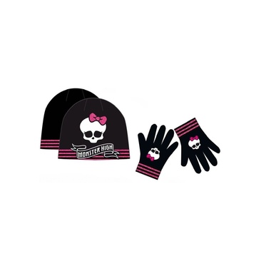 Monster High - Gorro y guantes color negro
