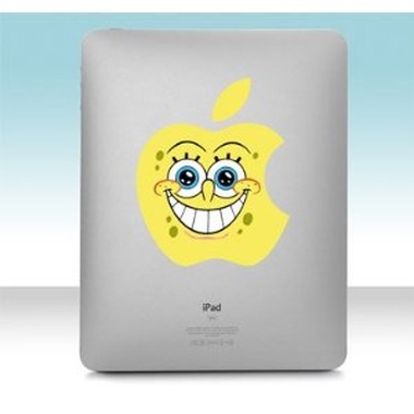 Vinilo Decorativo Bob Esponja Apple Mac, Ipad y Mac Mini