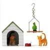 Juego de animales domésticos para casa de muñecas 