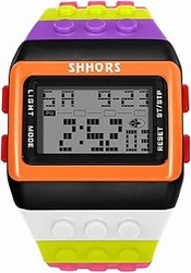 Neutral Arco Iris Reloj de Pulsera Digital, Negro