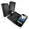 Funda / Cartera en polipiel para iPhone 5- negra