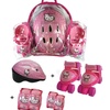 Patines, casco y protecciones de Hello Kitty