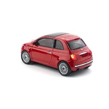 Ratón inalámbrico con forma de Fiat 500 rojo