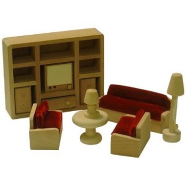 Muebles de casa de muñecas "sala de estar, de 11 piezas