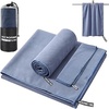Toalla Microfibra Deporte - Secado Rápido, Compacta | Toalla de viaje y playa para gym, natación y senderismo - suave como algodón, sin mal olor