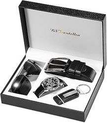 Juego de Regalo para Hombre, Reloj de Pulsera, Llavero, Gafas de Sol, día del Padre, día de San Valentín, Boda, Navidad, Novio, Regalo