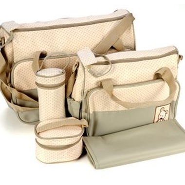 Set de 5 bolsos para bebé en verde
