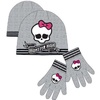 Monster High - Gorro y guantes color gris