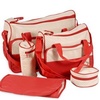 Set de 5 bolsos para bebé en rojo