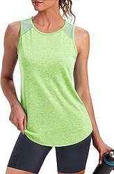 Camiseta Deportiva Mujer sin Mangas Espalda de Malla Fitness Yoga