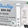 Shelly Pro EM 50A – Medidor Eléctrico Monofásico en riel DIN, 2 Canales, LAN y Wi-Fi, con Pinzas Amperimétricas, Interruptor Integrado, Monitoreo energía solar, App iOS, Android